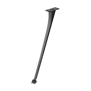 black metal table leg with caster