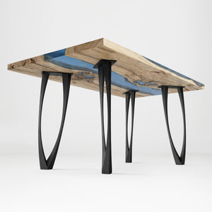 handmade metal desk legs 28-inch for live edge table top