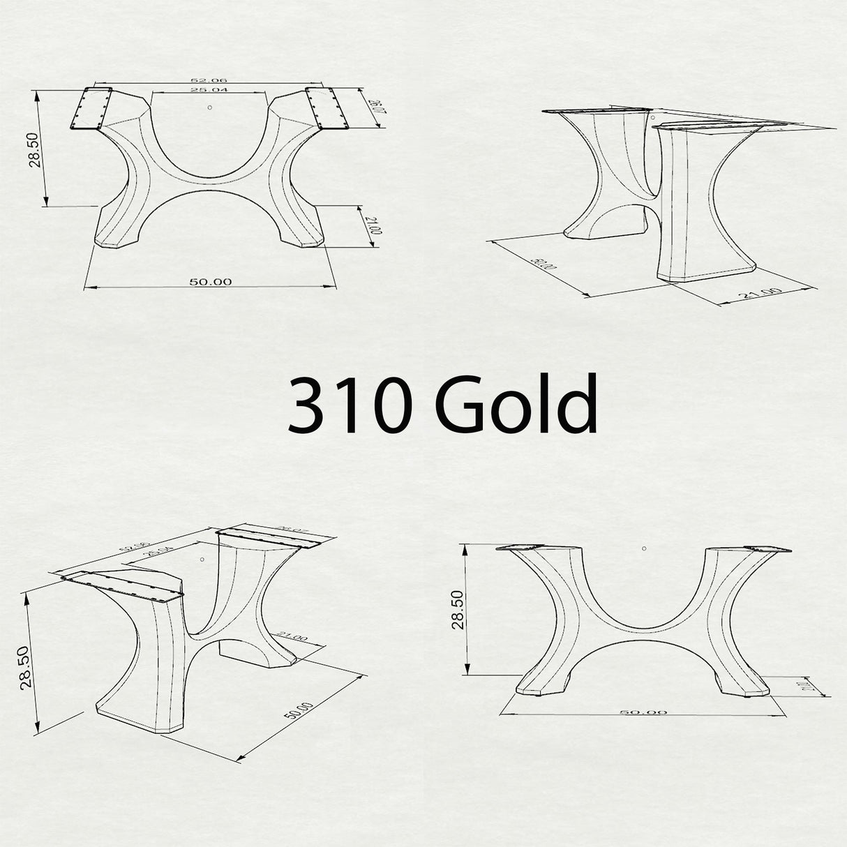 Gold Table Base 310 Hoshi 28H Luxurious Furniture gold metal table legs gold metal legs for dining table metal legs on table gold gold metal dining table legs gold metal legs for table