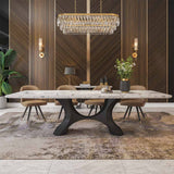 Metal Table Base - 310 Hoshi - 50, 21, 28H inch metal table legs table base steel mid century modern Pedestal stand kitchen base for table top trestle table base granite iron flowyline design home and living industrial and rustic style heavy duty