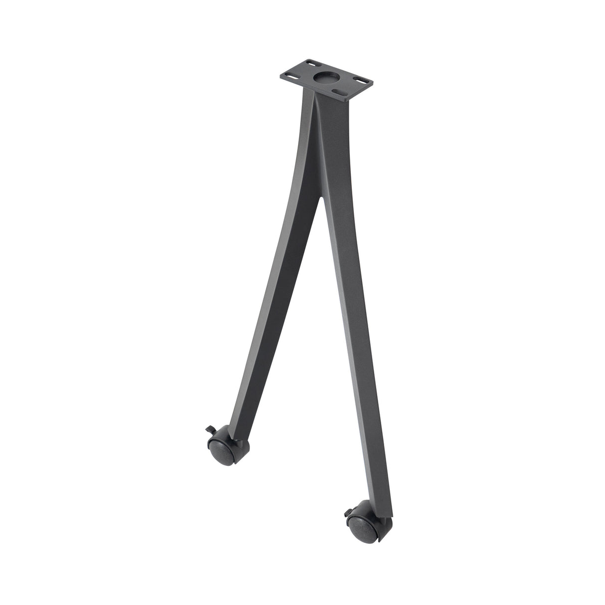 black metal table leg with caster