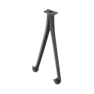 black metal table leg with caster