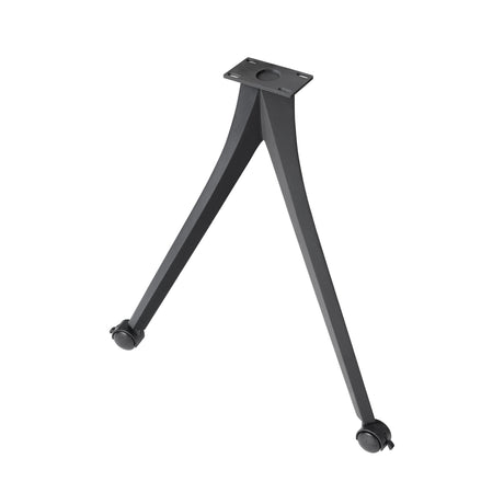 black metal table leg with caster