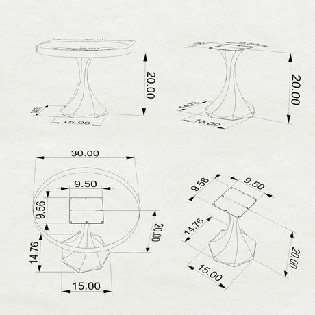 Black End Table Base 217 Lithe 20" H – minimalist single-piece pedestal base handcrafted from heavy-duty powder-coated steel in matte black. This metal side table base features a unique hollow design for gravel-filling to maximize stability and a sturdy foundation (600 lbs capacity; 15"L x 14.8"W). A premium DIY steel table base engineered to support a heavy live-edge tabletop, marble slab, or concrete top for nightstands and end tables.