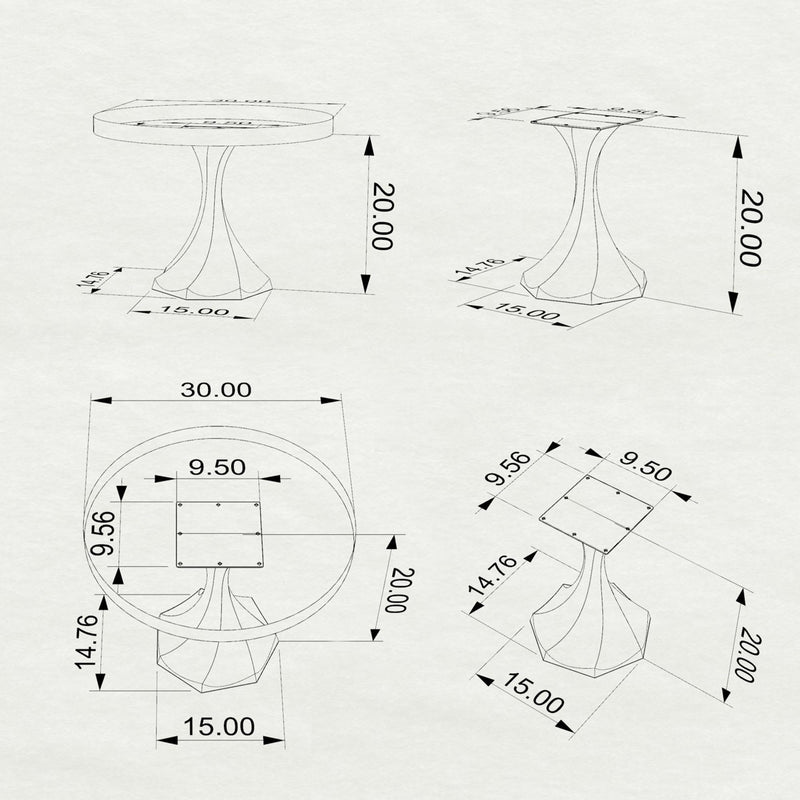 Tulip Table Bases | Tulip Table Base Only | Flowyline Design