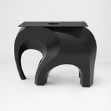 Metal End Table Base 802S Elephas 20" H – sculptural elephant-inspired pedestal base handcrafted from powder-coated steel. This sturdy metal base provides a solid foundation for custom side tables, nightstands, and entryway accent tables. A perfect DIY furniture base, metal coffee table base, and pedestal table base for minimalist or farmhouse interiors, designed as a heavy-duty steel table base for stone, glass, or wood tops.