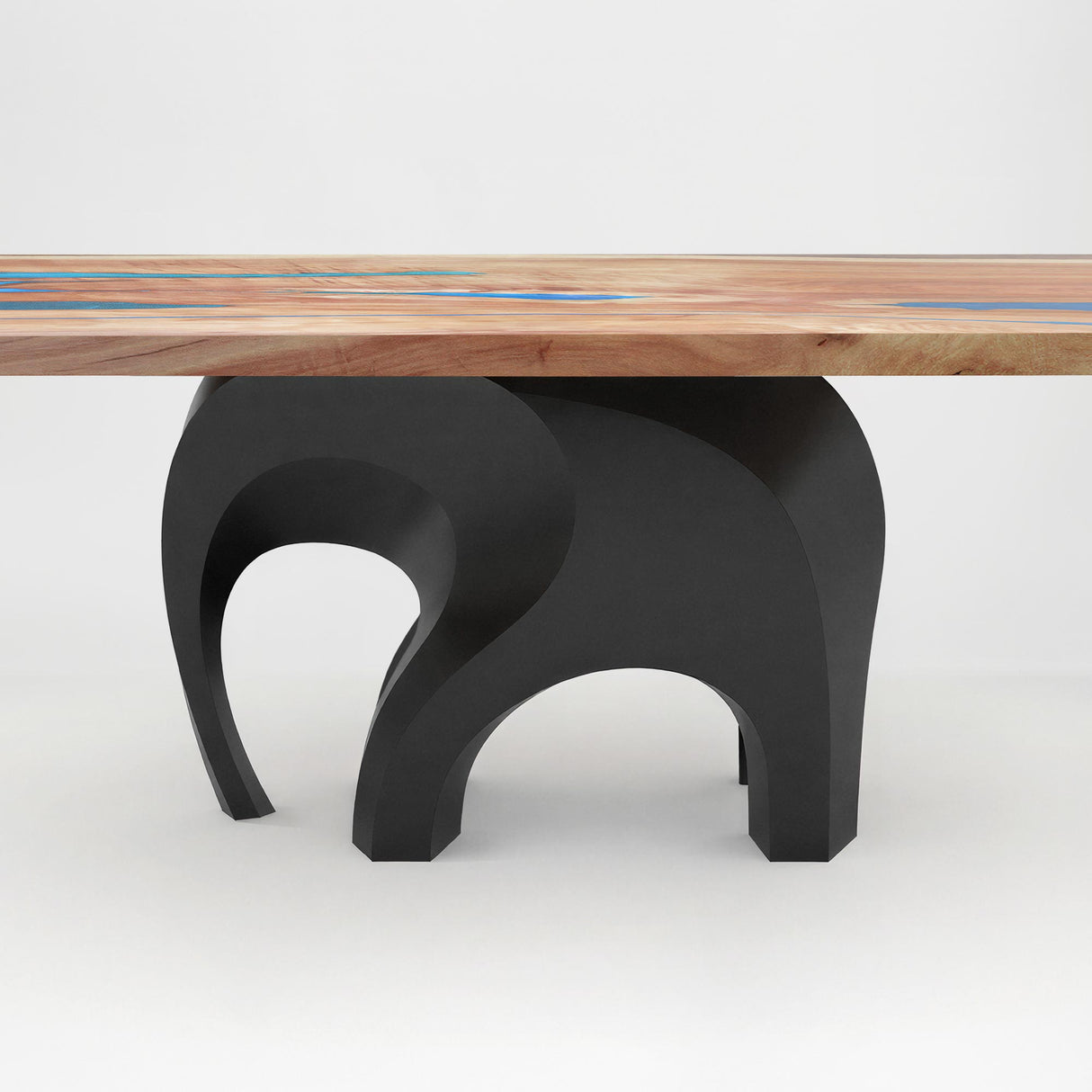 Metal End Table Base 802S Elephas 20" H – sculptural elephant-inspired pedestal base handcrafted from powder-coated steel. This sturdy metal base provides a solid foundation for custom side tables, nightstands, and entryway accent tables. A perfect DIY furniture base, metal coffee table base, and pedestal table base for minimalist or farmhouse interiors, designed as a heavy-duty steel table base for stone, glass, or wood tops.