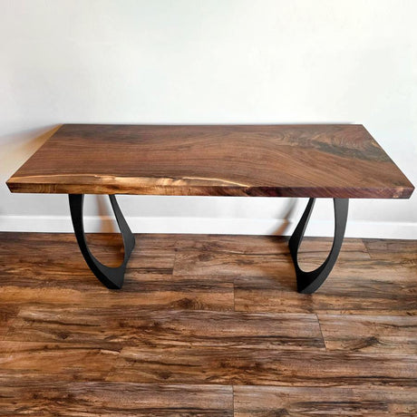 Metal Bench Legs - 218 Cleo - W12" x H20" - Set 2 pcs of FlowyLine Design Coffee Table Base for DIY furniture dining home decor epoxy woodworktable legs steel table bench legs coffee table farmhouse outdoor furniture metal coffee table woodwork industrial
