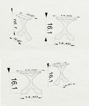 Furniture Legs 120 Xavier 16H Metal X-shaped Dining Table Legs table legs metal table legs diy table legs metal metal dining table legs steel table legs metal legs for table industrial table legs