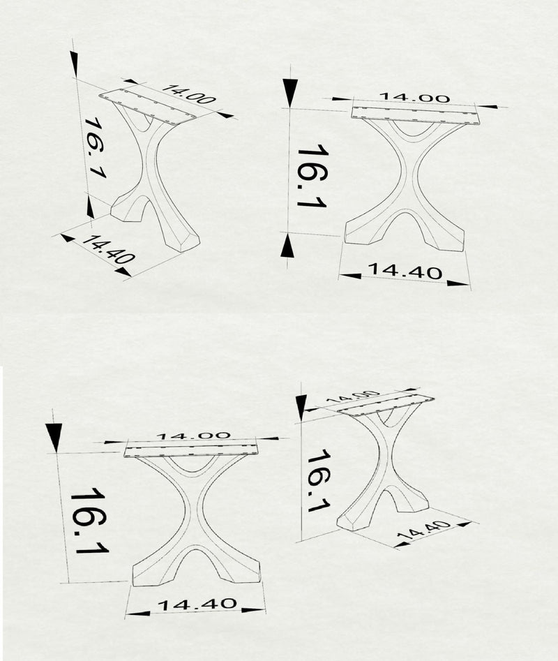 Furniture Legs 120 Xavier 16H Metal X-shaped Dining Table Legs table legs metal table legs diy table legs metal metal dining table legs steel table legs metal legs for table industrial table legs