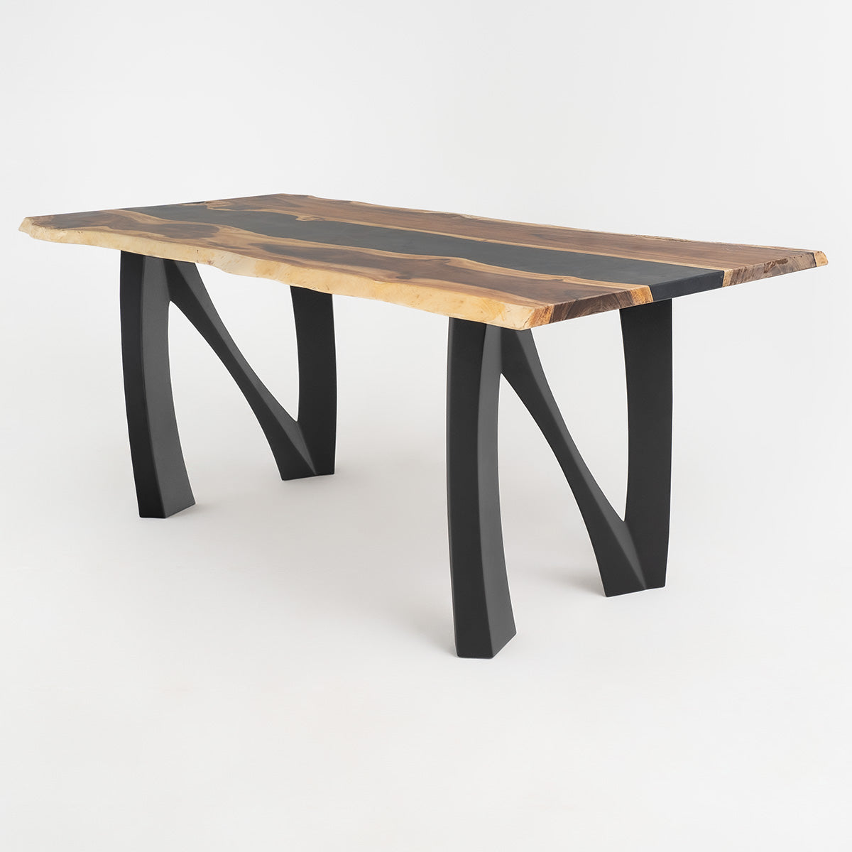 0229×kano - flow line table short - Furniture Legs 507 Yami 28H for Modern Dining Tabletop