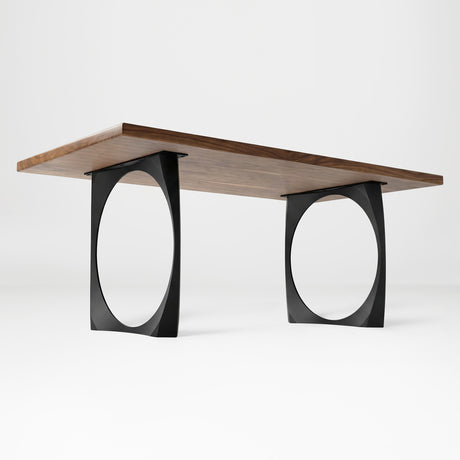 Metal Table Legs - 422 Oria - 26W, 28H inch - Set of 2 pcs metal table legs desk furniture steel kitchen and dining flowyline design handmade furniture iron table legs industrial & rustic style heavy duty