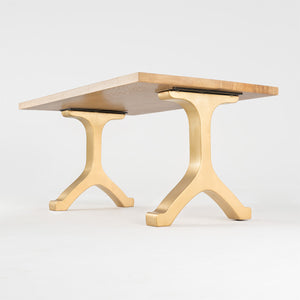 Gold Bench Legs 112 Wishbone 16H inch for Live Edge Tabletop gold table legs gold dining table legs gold coffee table legs gold metal table legs brushed gold table legs table legs gold gold legs for table