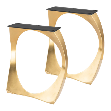 Bench Legs 119 Cleo - 10W, 16H inch - Set of 2 pcs of FlowyLine Design for DIY furniture dining home decor epoxy woodwork metal table legs furniture steel coffee table handmade home decor side table steel handmade furniture modern bench for entryway narrow wood bench metal legs for bench