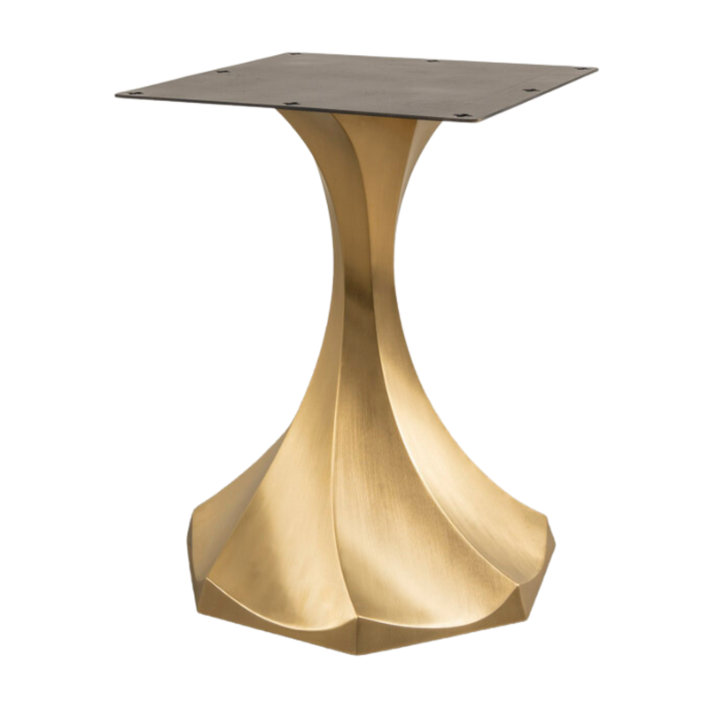 Table Base 311 Lithe 28H Handmade Gold Brass Metal - Flowyline
