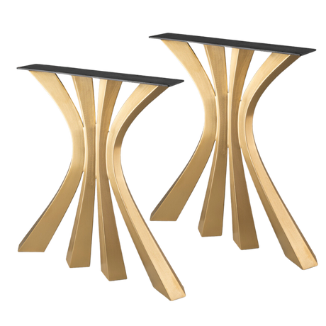Gold Table Legs 420 Akro 28H Modern DIY Dining Furniture; black coffee table with gold legs; black dining table with gold legs; black table with gold legs; dining table gold legs;