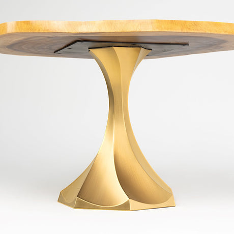 Gold Table Base 311 Lithe 28H Handmade Brass Metal table base metal table bases table base only dining table base metal base for dining table table pedestal base metal metal base dining table heavy duty table base