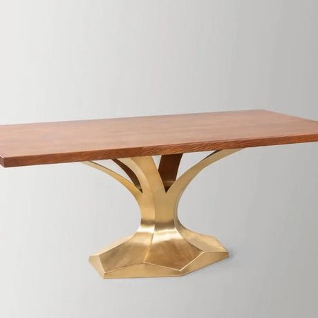 Gold Table Base 304 Dentro 28H for Luxurious Round Tabletop