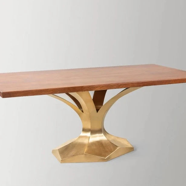 Gold Table Base 304 Dentro 28H for Luxurious Round Tabletop