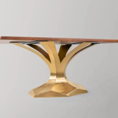 Gold Table Base 304 Dentro 28H for Luxurious Round Tabletop