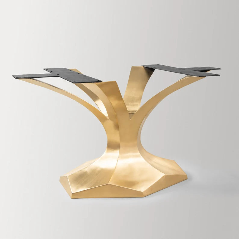 Gold Table Base 304 Dentro 28H for Luxurious Round Tabletop