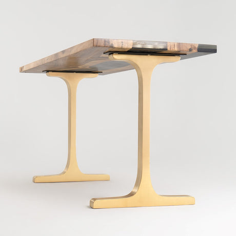 Gold Table Legs 431S Wineglass 28H Elegance Brass Furniture metal table legs desk legs flowyline design kitchen table dining table furniture standing desk legs modern desk office industrial & rustic style heavy duty
