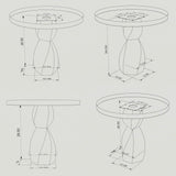 Metal Table Base 338 Eve 28.5" H – graceful and soft pedestal base handcrafted from heavy-duty powder-coated steel in matte black. This sculptural metal base features a compact, flowing curve design and a sturdy foundation (1,000 lbs capacity), specifically engineered to support a heavy live-edge tabletop, round wood top, or marble slab. A premium DIY steel table base and modern furniture foundation that brings a clean look and steady support to custom dining tables and cozy breakfast nooks.