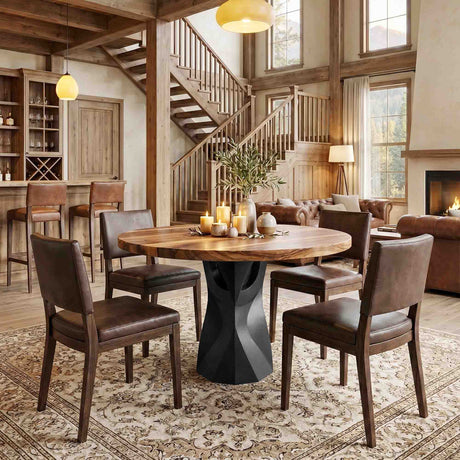 Metal Table Base 801 Owra 28.5" H – heavy-duty pedestal base featuring a sculptural owl-inspired silhouette in matte black powder-coated steel. This high-capacity metal base (1,000 lbs) provides a sturdy foundation specifically designed to support a heavy live-edge tabletop, thick marble slab, or glass top. A premium DIY steel table base and industrial furniture foundation that ensures steady support for custom dining room projects and professional commercial spaces.