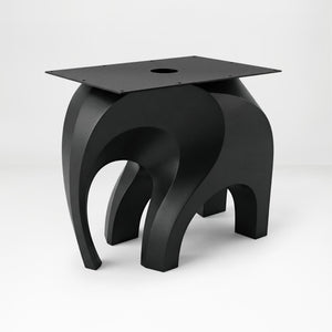Metal Table Base 802B Elephas 28.5" H – powder-coated steel base without table top on a clean white background, ideal for custom dining tables and modern interiors.