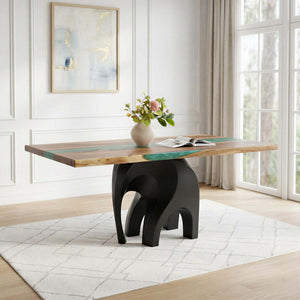 Metal Table Base 802 Elephas 28.5" H – elephant-inspired powder-coated steel base, ideal for custom dining tables or statement pieces. Biomorphic design suits modern and minimalist spaces, supporting wood, glass, or stone tops  - interior 