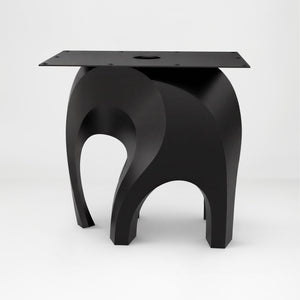Metal Table Base 802B Elephas 28.5" H – powder-coated steel base without table top on a clean white background, ideal for custom dining tables and modern interiors.