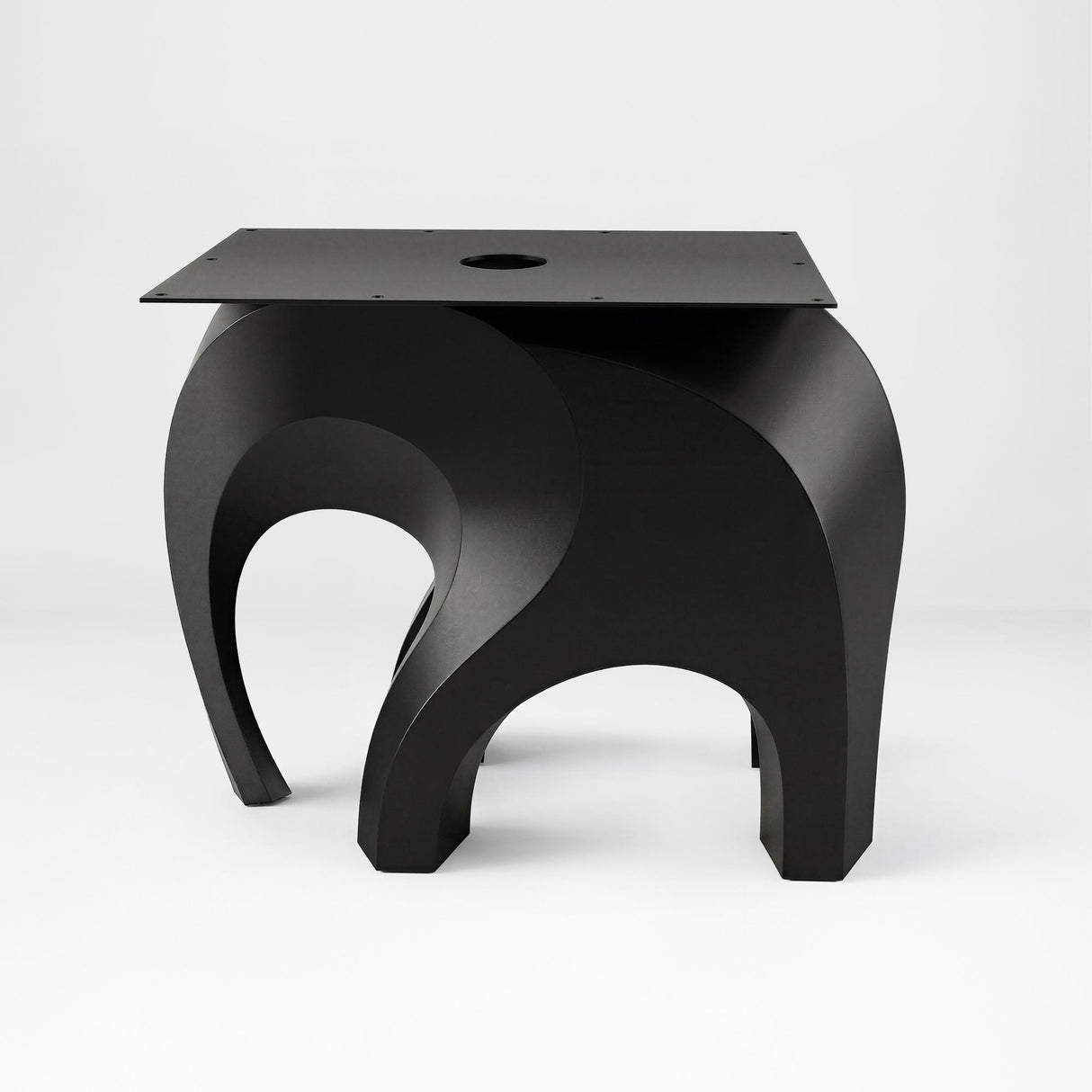 Metal Table Base 802B Elephas 28.5" H – powder-coated steel base without table top on a clean white background, ideal for custom dining tables and modern interiors.