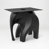 Metal Table Base 802 Elephas 28.5" H – powder-coated steel base without table top on a clean white background, ideal for custom dining tables and modern interiors.