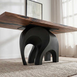 Metal Table Base 802 | 802B Elephas 28.5" H – elephant-inspired powder-coated steel base, ideal for custom dining tables or statement pieces. Biomorphic design suits modern and minimalist spaces, supporting wood, glass, or stone tops.