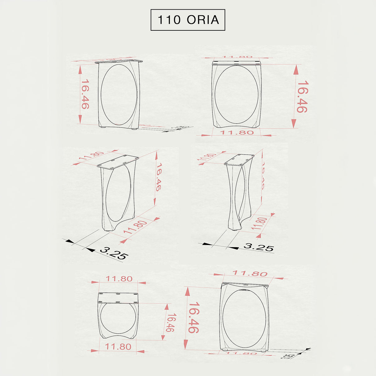 Bench Legs 110 Oria 16H for Woodworking, Live Edge Tabletop Coffee Table Base for DIY furniture dining home decor epoxy woodworkbench legs flowyline legs modern coffee table metal side table kitchen table legs set of bench legs trapezoid c bench frame hair pin legs walnut legs tapered