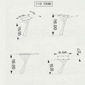 Bench Legs 115 Yami 16H Industrial Metal Furniture FlowyLine Design Coffee Table Base for DIY furniture dining home decor epoxy woodworkmodern coffee table metal bench legs steel x bench legs adjustable stool bench x legs narrow wood bench for entryway modern end table