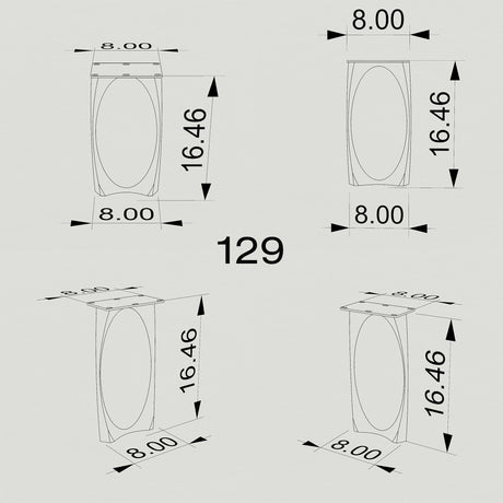 Bench Legs 129 Oria 16H for Woodworking, Live Edge Tabletop Coffee Table Base for DIY furniture dining home decor epoxy woodworkbench legs flowyline legs modern coffee table metal side table kitchen table legs set of bench legs trapezoid c bench frame hair pin legs walnut legs tapered