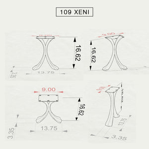 Bench Legs 109 Xeni - 13W, 16H inch - Set of 2 pcs of FlowyLine Design Coffee Table Base for DIY furniture dining home decor epoxy woodworkbench furniture legs steel table coffee table legs modern outdoor bench dining bench handmade furniture rustic table legs narrow wood bench entryway x bench legs