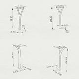 Metal Table Legs - 508 Farasmarble base table lamp; marble top wood base dining table; marble top table with wood base; martini side table with white marble base;