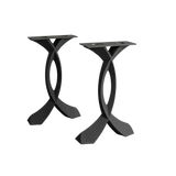 End Table Legs 219 Curva 20H for Mid-Century Modern Style; wooden end table legs; hairpin end table legs; end table with hairpin legs; metal legs for end table; live edge end table legs; end table metal legs;