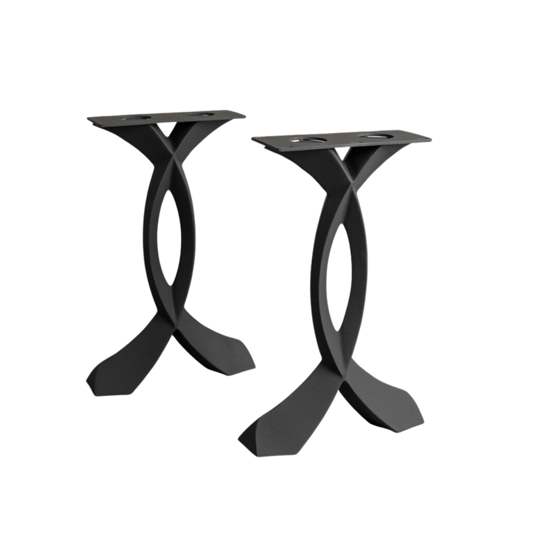 End Table Legs 219 Curva 20H for Mid-Century Modern Style; wooden end table legs; hairpin end table legs; end table with hairpin legs; metal legs for end table; live edge end table legs; end table metal legs;
