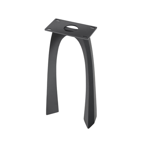 black metal table leg on a white background