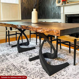 Metal Table Base - 315 Mamba - 20W, 28H inch round dining table base mid century modern Pedestal stand kitchen pedestal table base base for table top steel oval glass granite home and living industrial and rustic style heavy duty