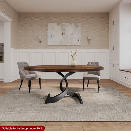 Metal Table Base - 315 Mamba - 20W, 28H inch round dining table base mid century modern Pedestal stand kitchen pedestal table base base for table top steel oval glass granite home and living industrial and rustic style heavy duty