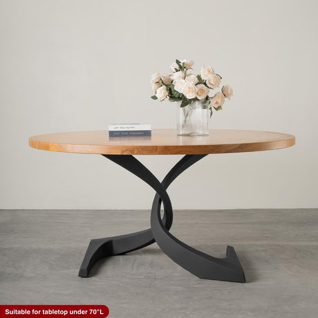 Metal Table Base - 315 Mamba - 20W, 28H inch round dining table base mid century modern Pedestal stand kitchen pedestal table base base for table top steel oval glass granite home and living industrial and rustic style heavy duty