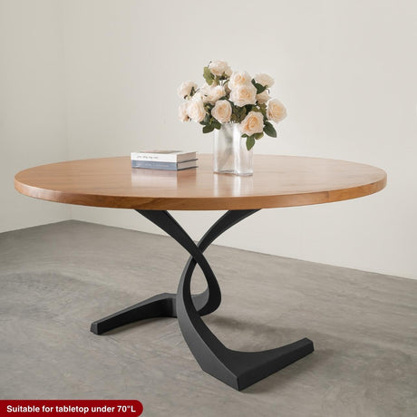 Metal Table Base - 315 Mamba - 20W, 28H inch round dining table base mid century modern Pedestal stand kitchen pedestal table base base for table top steel oval glass granite home and living industrial and rustic style heavy duty