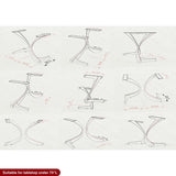 Metal Table Base - 315 Mamba - 20W, 28H inch round dining table base mid century modern Pedestal stand kitchen pedestal table base base for table top steel oval glass granite home and living industrial and rustic style heavy duty