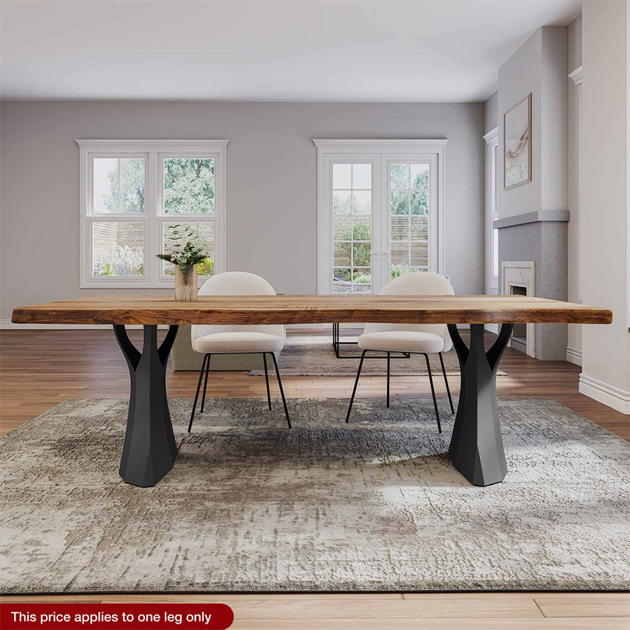 Metal Table Legs - 413 Ramo - 22W, 28H inch - Set of 1 pcs metal table legs round dining dining table furniture woodwork made in the usa gold table legs modern desk Steel farmhouse base granite table base glass industrial & rustic style heavy duty