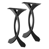 Metal legs for counter table 36 inch height featuring elegant arch and Scandinavian style