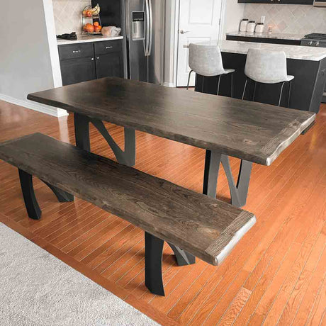 Metal Table Legs - 407 Norah - 24W, 28H inch - Set of 2 pcs metal table legs steel table legs modern coffee table kitchen and dining flowyline design outdoor furniture woodwork dining table handmade furniture rustic dining table reclaimed table industrial & rustic style heavy duty